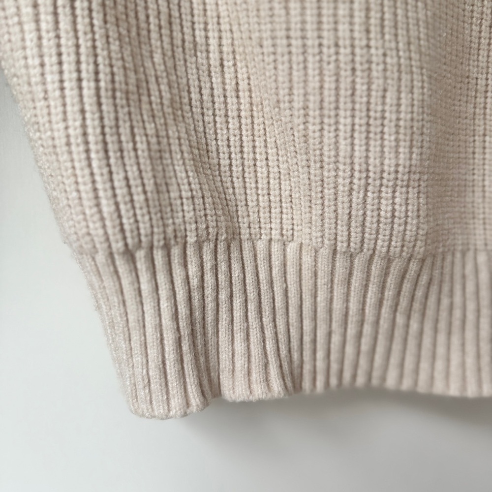 Z-SUPPLY | JAYCE 3/4 ZIP UP OATMEAL SANDSTONE HENLEY COLLAR COZY SWEATER - Picture 9 of 11